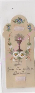 CPA FANTAISIE CELLULOÏD Que Jésus vous comble de bénédictions ruban rose - Picture 1 of 2