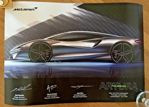 McLaren Artura Coupe Silver The Arrival Poster 2022 NEW - Picture 1 of 5