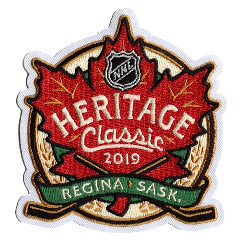 2019 NHL Heritage Classic Jersey Embroidery Patch Winnipeg Jets Calgary Flames Cover