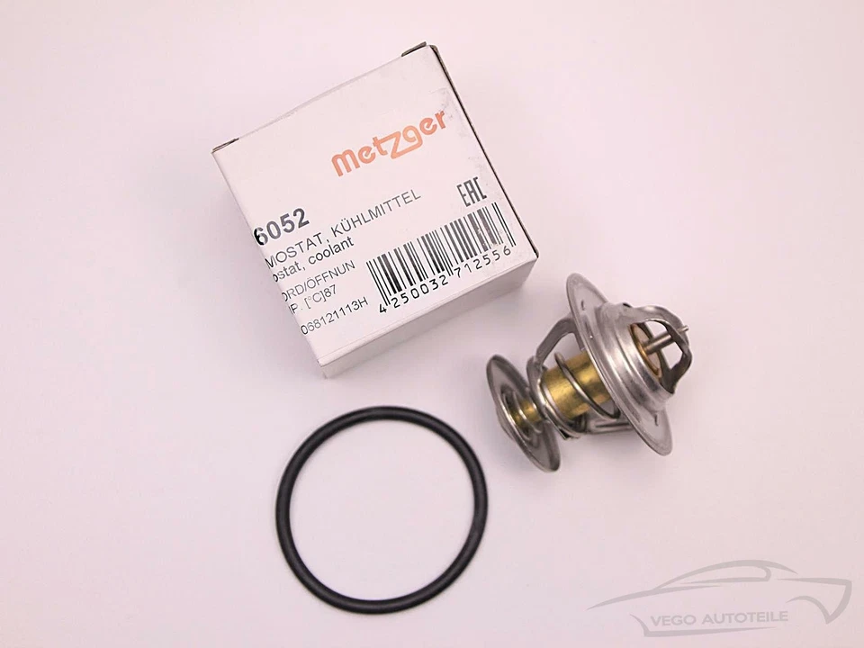 ORIGINAL METZGER VW Thermostat + Dichtung 87°C VW Audi Skoda SEAT VAG 044121113 - Bild 1 von 1