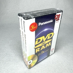 Panasonic 3 Pack 120 Min / 4.7 GB DVD-RAM 2~3X Speed for Video and Data - Photo 1/8