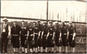 um 1910 Baseball Team Foto RPPC antike Postkarte KE14 - Bild 1 von 3