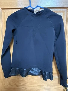 Lululemon’s Ivivva Star Gazer Spacer Pullover- Black Neoprene Girls 10 NWOT - Picture 1 of 4