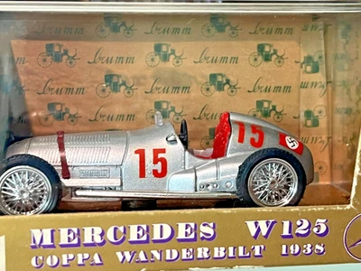 Brumm 1:43 - Mercedes W 125 Coppa Wanderbilt 1938, #15, w orig. case - Image 1 of 4