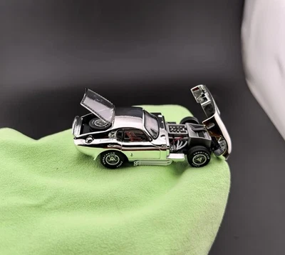 Fine Works 1:64 Shelby Daytona Diecast Car Models Open Hood/Trunk Gifts Silver - Image 1 of 4