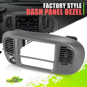Dash Radio Panel Bezel Trim for Ford F-150 Heritage Expedition 4WD 97-04 Gray - Picture 1 of 5