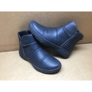 Clarks Caroline Rae Women's Size 6 Gray Leather Ankle Boots Booties - Picture 1 of 10