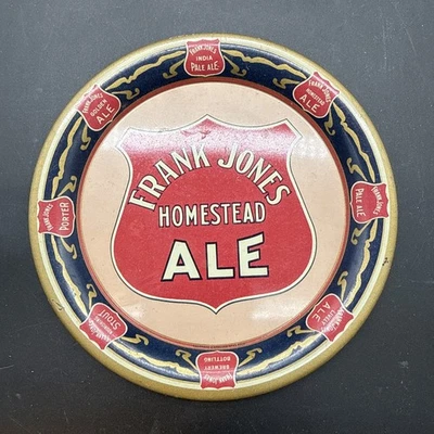 Tip Tray Vintage Frank Jones Homestead Ale Size 5" Black Red Gold White Brewing - Image 1 of 3