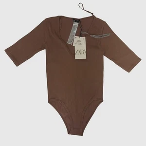 ZARA XS Top - Limitless Contour Collection - Brown Bodysuit   - Picture 1 of 8