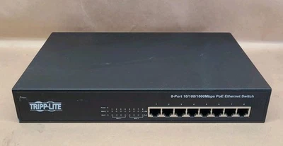 Tripp Lite NG8POE 8-Port Gigabit POE Ethernet Switch w/ Power Cable - Tested! - Image 1 of 4