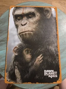 Dawn Of The Planet Of Apes, 8x12 Metal Sign Baby Movie Room Theater - Picture 1 of 9