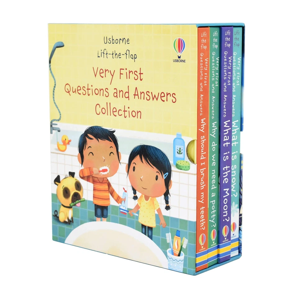 Usborne Lift-the-flap Series My Very First Questions and Answers Collection 4 Bo