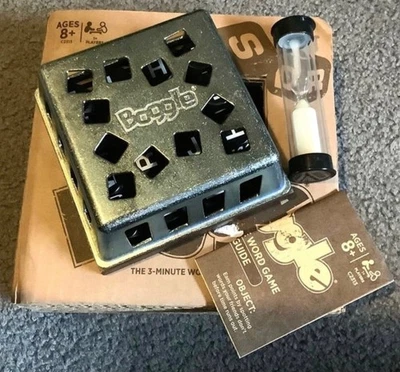 Boggle Rustic Series Edition Game Classic Word Hasbro Metal Lid Target Exclusive - Image 1 of 4