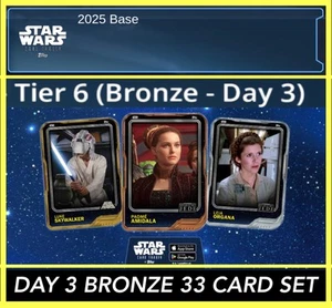 DAY 3 SERIES 2 BASE TIER 6 BRONZE 33 CARD SET-TOPPS STAR WARS CARD TRADER - Picture 1 of 1