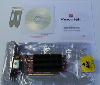 Radeon 5450 PCIE 512MB 2x DVI-I + mini Display Low + Full profile VisionTek - Image 1 of 4