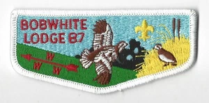 Bob White Lodge 87 S4b Flap WHT Bdr Georgia-Carolina GA - Picture 1 of 1