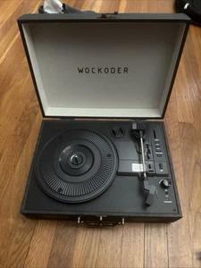 Wockoder Briefcase Turntable Record Player No Power Cord - Picture 1 of 4