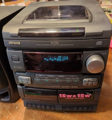 AIWA NSX-V2100 Audio System Stereo Sound w/ speakers CD player broken 1997 - Image 1 of 4