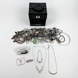 Lot of Mostly Good & Junk Scrap Fashion Jewelry W/ Victoria’s Secret Jewelry Box - Picture 1 of 19