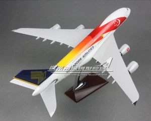 45CM 1:160 SINGAPORE AIRBUS A380 9V-SKI avión de pasajeros modelo de resina - Imagen 1 de 12