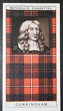 CUNNINGHAM   Scottish Clan Tartan   Original 1920's Vintage Card  ## VGC