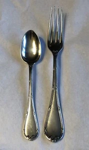 Antique Early 20th C. Christofle Rubans Dinner Spoon & Fork Pyrenees Palace Rare - Picture 1 of 6