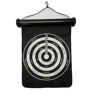 Magnetic Reversible Dart Board Two Sides Office Theme Roll-Up Darts No Included - Picture 1 of 4