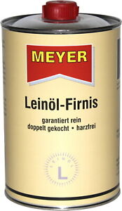 1 Liter Leinölfirnis Leinöl Holzöl Ölfarbe Halböl Lack- Firnis Holzschutz Meyer