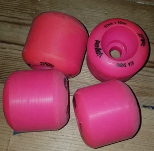 VANGUARD Zinger 62mm 97a Skateboard Wheels Pink - 80s Old School - Pool Style - Picture 1 of 9