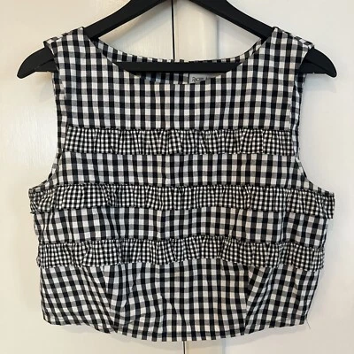 Top de guinga a cuadros recortado Rachel Antonoff Foto 1 de 4