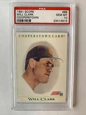 1991 Score Will Clark Cooperstown SP B6 HOF  PSA 10 GEM MT