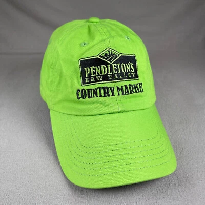 Pendletons Country Market Sombrero Hombres OS Verde Neón Correa Gorra Bordada Foto 1 de 4