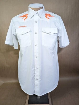 Magellan Whataburger Shirt Mens MED. White Fishing Vented Outdoor Short Sleeve - Image 1 of 4