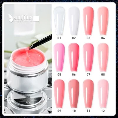 Gel Nail Art Rosa Trasparente Latteo Mimetico Autolivellante Gel UV Smalto 50g - Immagine 1 di 4