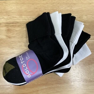 GOLD TOE Women's 6 pack Turn Cuff Multi Color Socks Size 9-11 fits shoe size 6-9 - Picture 1 of 5