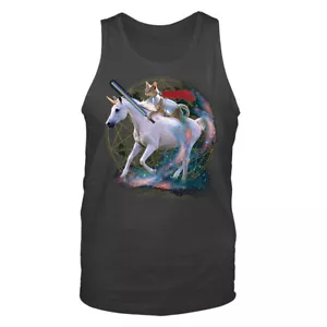 Tanktop Einhorn Krieger Tiere Haustier lustiger Witz Humor humorvolle Grafik Neuheit - Bild 1 von 8