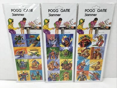 NIP Vintage "POGG GAME" POGS Slammer Milk Cap Game 3 Sets 16pcs Un-Punched - Image 1 of 4