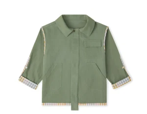 The Sunday Collective Skye Colorful Cuff Utility Jacket, Green - Picture 1 of 2