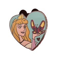 Disney Hidden Mickey Heart and Butterfly Aurora Pin 2010 sleeping beauty