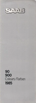 Saab Colour & Trim 1984-85 UK & German Markets Foldout Brochure 90 900 - Image 1 of 2