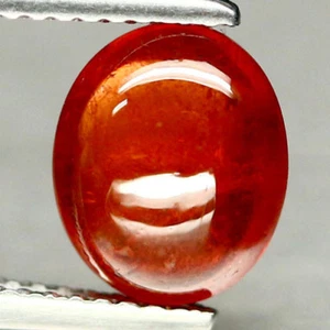 Cabochon ovale mandarino (VS) 9,3x7,5 mm! 3,3Ct! - Foto 1 di 1
