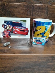 Vintage 2003 Nascar Jeff Gordon #24 Coffee Mug New & Pin Keychain Picture JG Mot - Picture 1 of 9