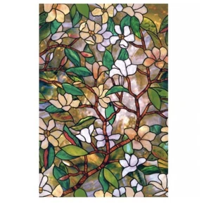 Artscape Multicolored Magnolia Indoor Window Film 24 in. W X 36 in. L - Picture 1 of 4