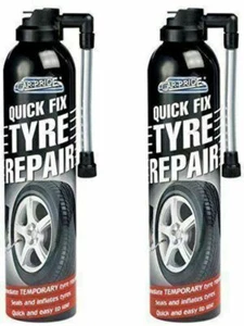 2 X QUICK FIX CAR EMERGENCY FLAT TYRE INFLATE PUNCTURE REPAIR KIT - Picture 1 of 1