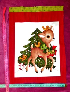 Stoff   Patchwork  Panel  - Reh am Baum - Bild 1 von 3