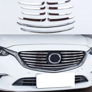 For Mazda 6 2016-2017 Chrome Front Bumper Grille Grill Mesh Strip Cover Trim - Picture 1 of 4