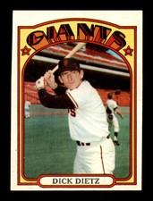 1972 Topps Dick Dietz #295 San Francisco Giants EX-MT