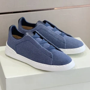 ermenegildo Zapatos Hombre Lona Elasticada Cruzada - Imagen 1 de 28