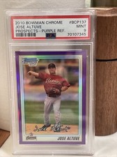 2010 Bowman Chrome Jose Altuve Refractor #BCP137 rookie card PSA 9 mint!!