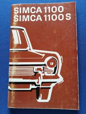 SIMCA 1100 1100  S  LIBRETTO USO MANUTENZIONE  IN  ITALIANO        (66) - Immagine 1 di 4
